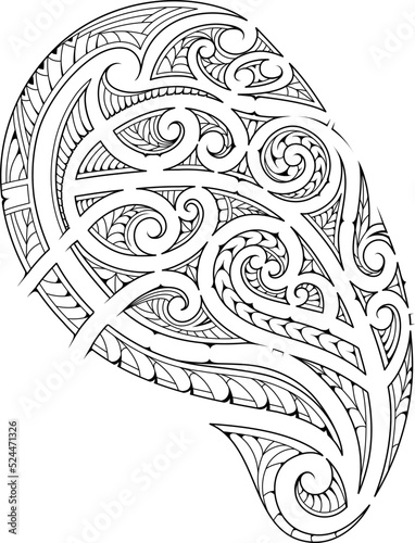 Maori tribal art tattoo