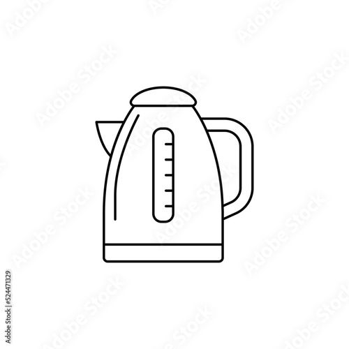 Drinking Boiler pot icon in line style icon, isolated on white background