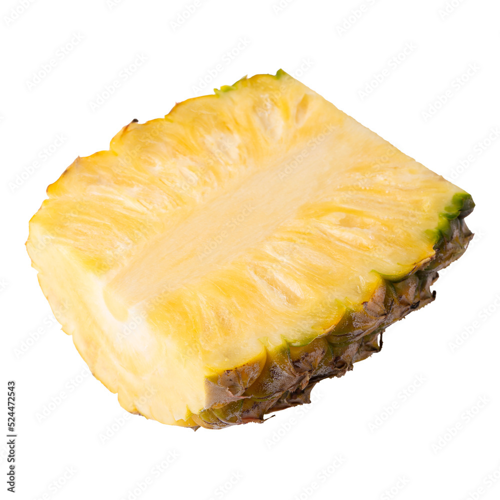 Pineapple fruit and Pineapple slices isolated on alpha background. Pineapple fruit and Pineapple slices isolated on alpha background.