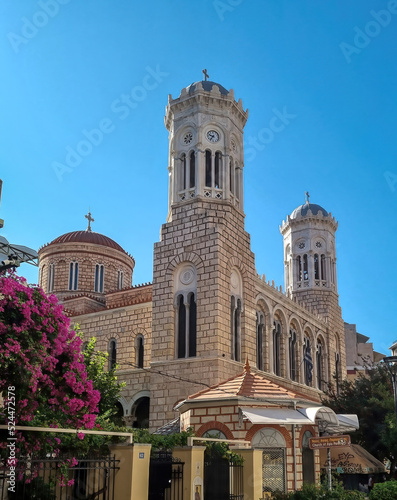 Greek Orthodox Church of Holy Church of the Dormition of the Virgin Mary Chrysospileotissa in Athens. photo