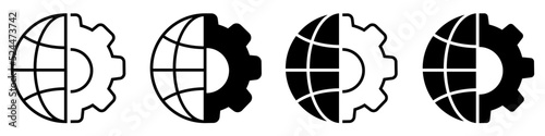 Engineering icon vector set. Manufacturing illustration sign collection. engineer symbol. technology logo.