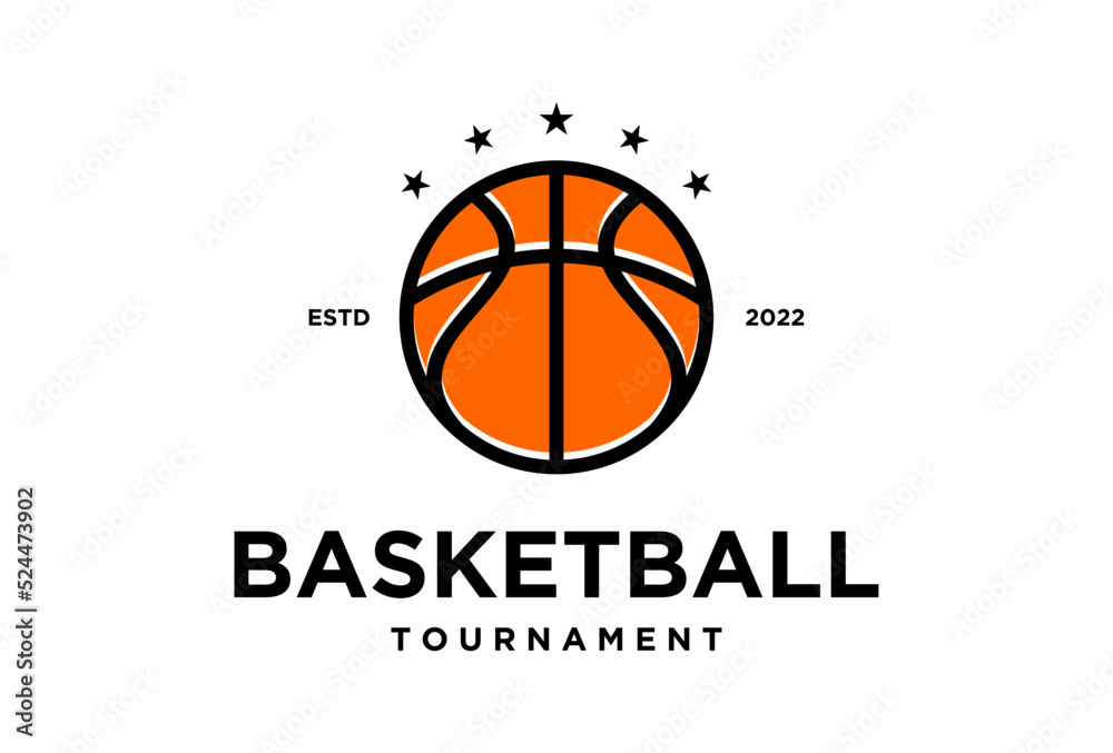 Basketball Club Sport Emblem Badge Logo design