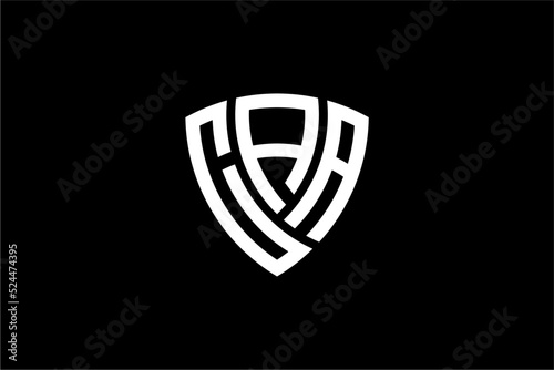 CAA creative letter shield logo design vector icon illustration photo