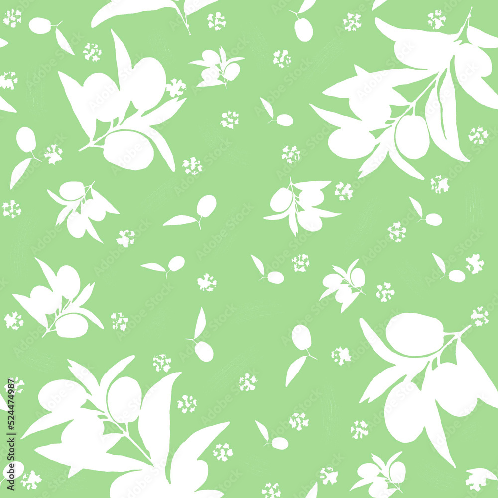 olives seamless pattern 
