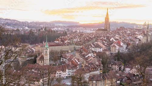 Bern cityscape Time Lapse, Switzerland