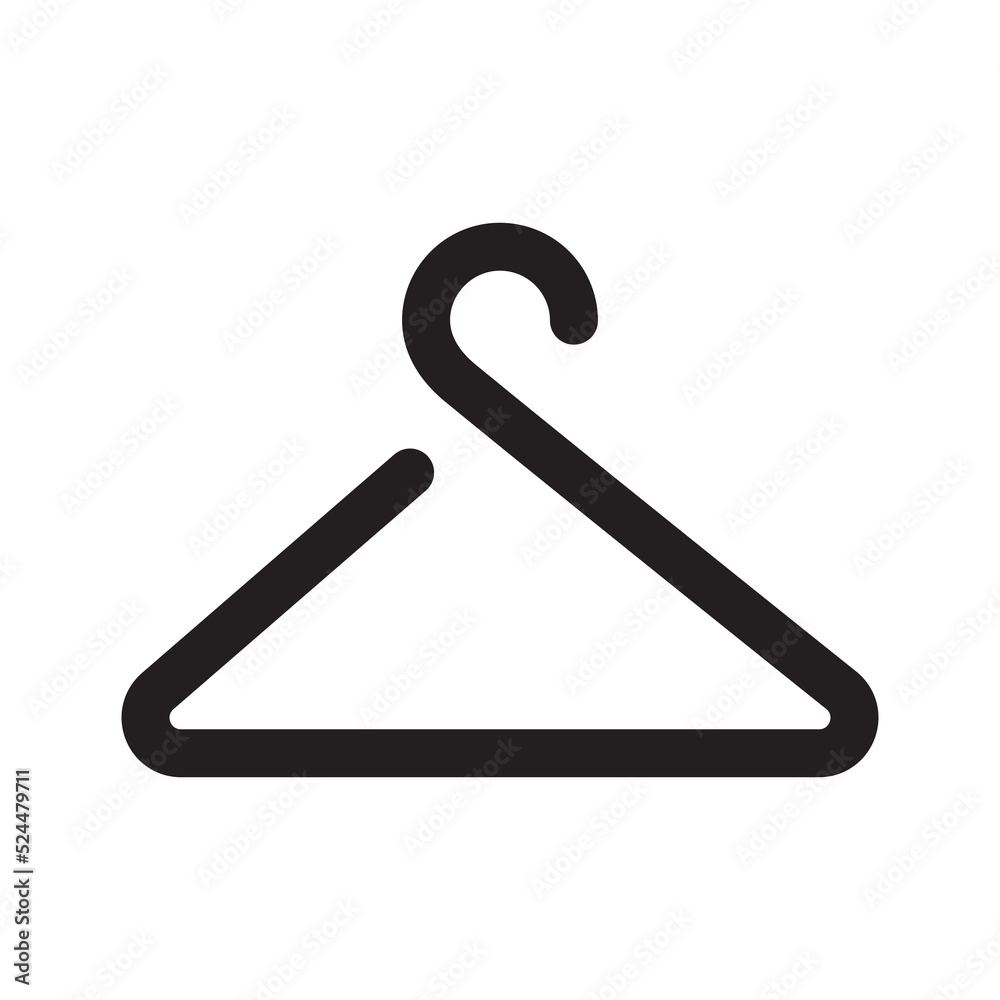 Clothes hanger icon. Coat hanger vector illustration Stock-Vektorgrafik |  Adobe Stock