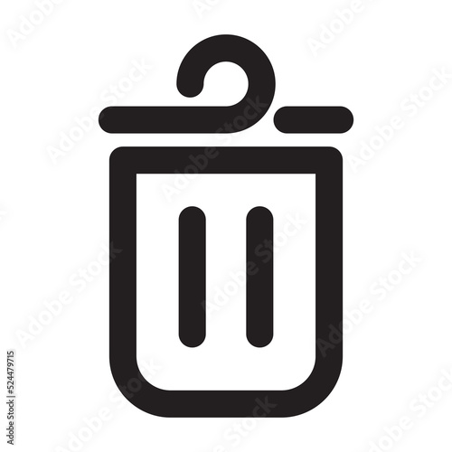 Trash can outline icon. Trash bin vector illustration
