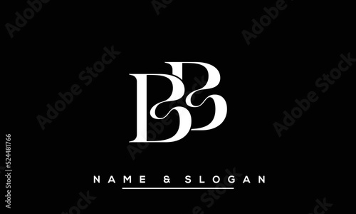 B,  BB  Abstract  Letters  Logo  Monogram