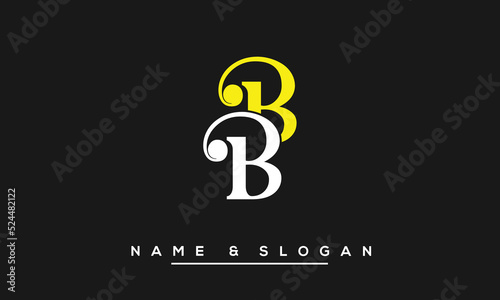 B,  BB  Abstract  Letters  Logo  Monogram