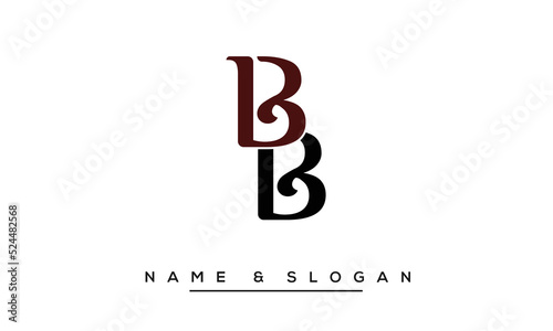 B,  BB  Abstract  Letters  Logo  Monogram