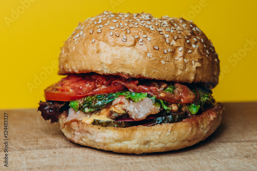 burger meat cheese fast food sandwich lunch meal