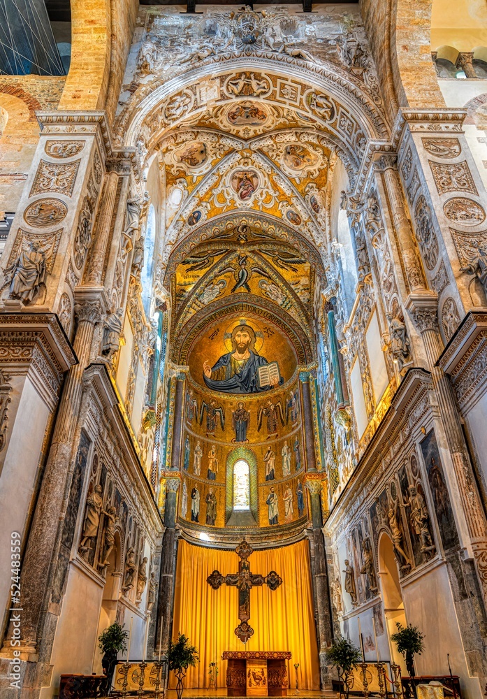 Interior of Cefalu Cathedral, Sicily