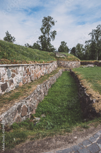 Ancient stone wall of the fortress