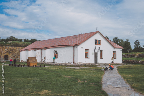 White Museum Building in The Korela Fortress in Russia