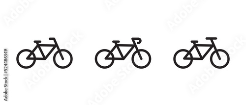 bicycle vector. bicycle or bike icon for web design - stock vector.