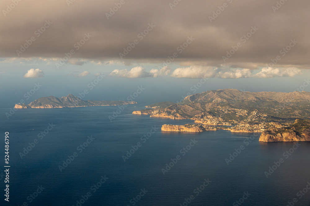 Views of the island of Mallorca or Majorcafrom a flight