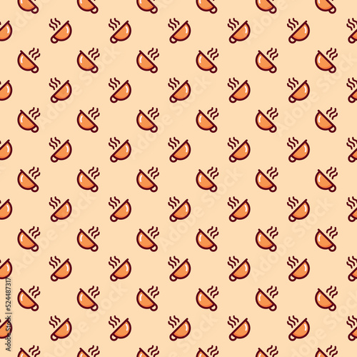 Coffee Cup Seamless Pattern, Coffee Background Simple