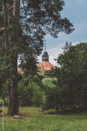 Round tower in the fortress of Korela in Russia