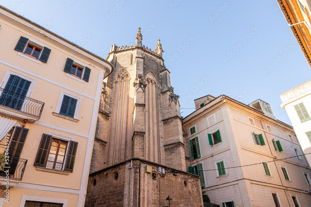 Fototapeta premium Palma de Mallorca, Spain. The Esglesia de Santa Eularia (Saint Eulalia Church)