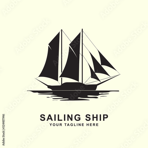 Sailing Ship Logo, this design is suitable for all kind of business