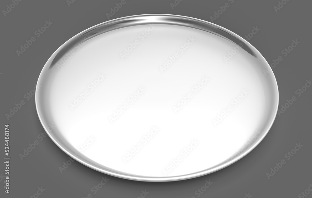 Fototapeta premium フラットな陶器の皿の3Dイラストレーション