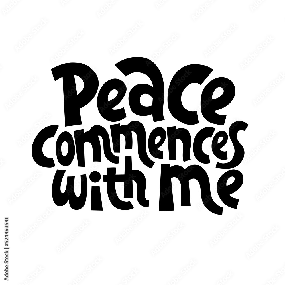 Obraz premium Peace vector lettering