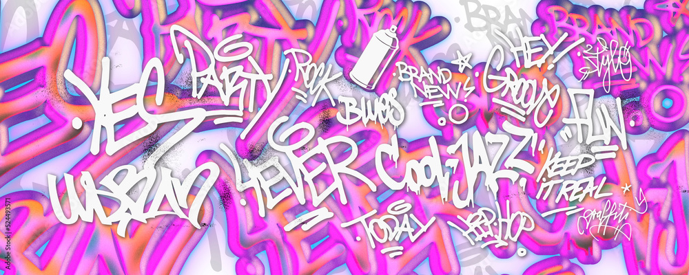 Obraz premium Graffiti Art Poster 80s