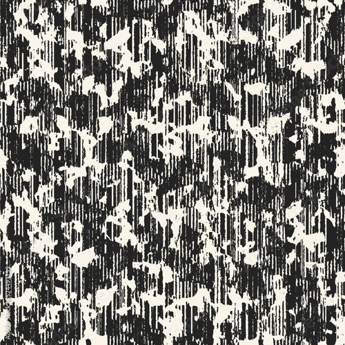 Monochrome Distressed Wood Grain Textured Pattern
