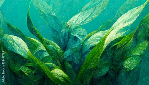 Obraz Tropical leaf Wallpaper, Luxury nature leaves pattern design, line arts, Natural abstract