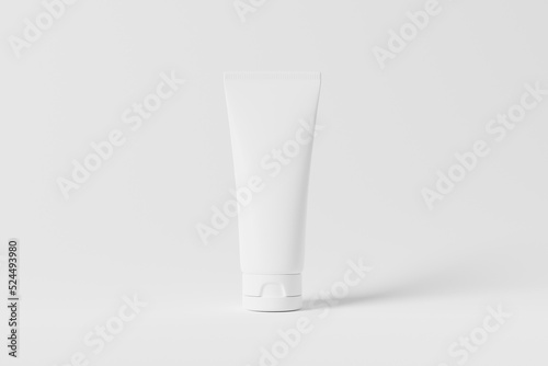 Cosmetic Tube Packaging 3D Rendering White Blank Mockup