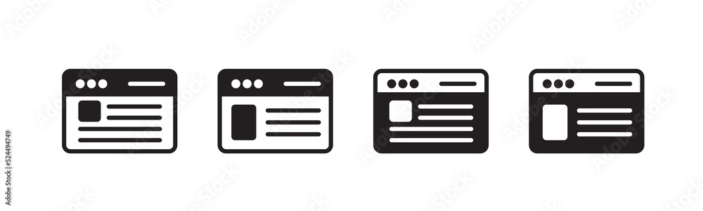website vector. website or news icon collection - stock vector. website vector. website or news icon collection - stock vector.
