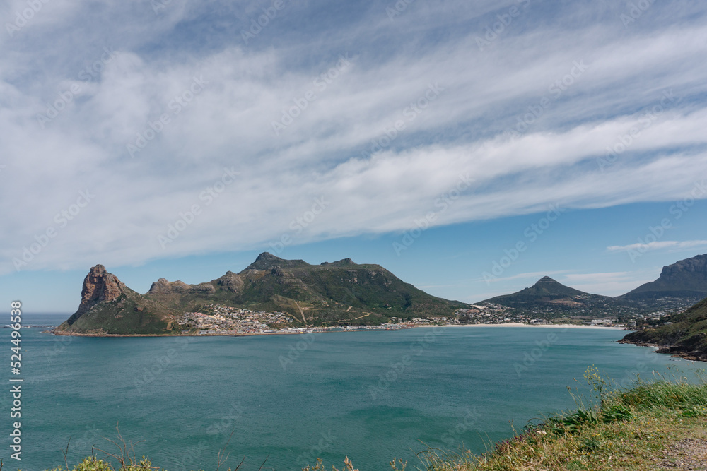 CAPE TOWN, South Africa. Chapman's Peak Drive view of beautiful Cape Town's mountains