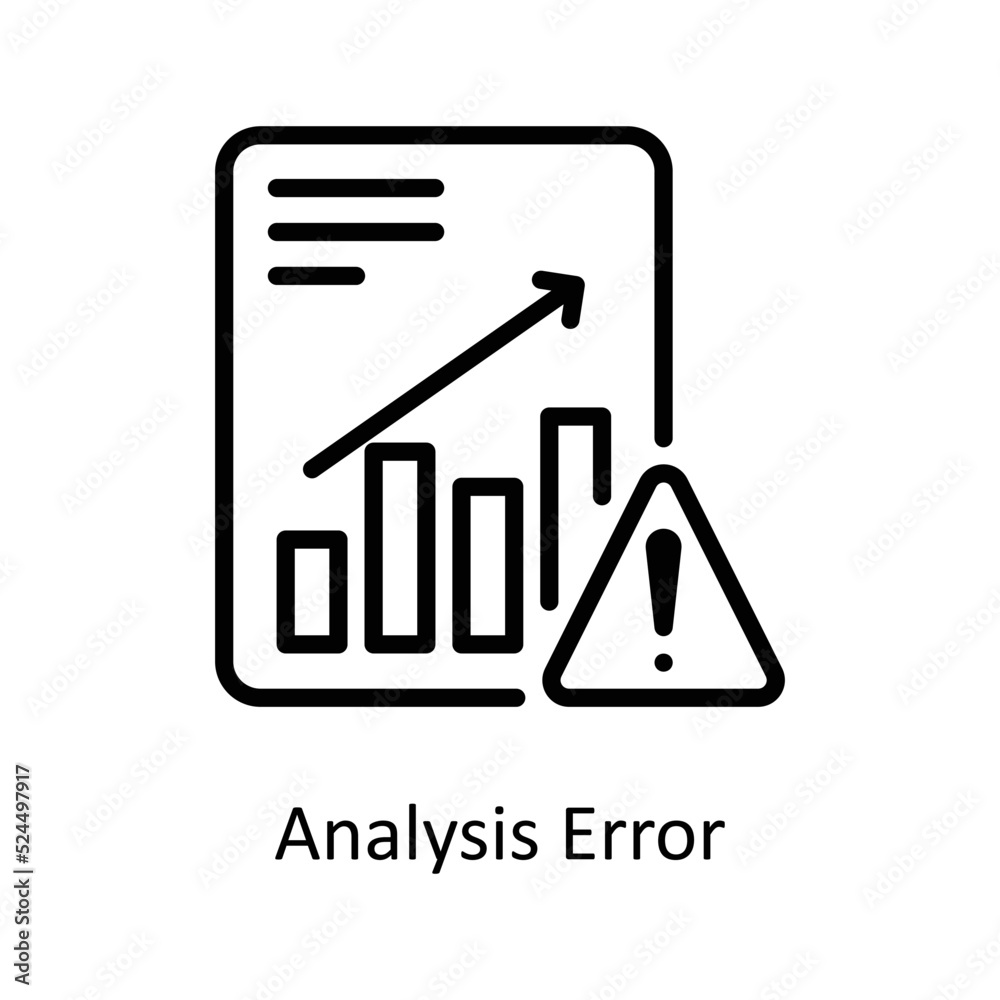 Analysis Error vector Outline Icon Design illustration on White background. EPS 10 File Analysis Error vector Outline Icon Design illustration on White background. EPS 10 File