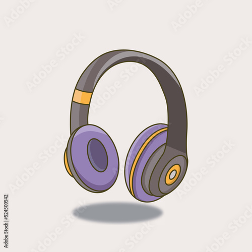 Headphone vector icon illustration, Headphone Illustration vector design