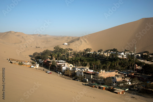 Huacachina desert oasis  in small village Ica,Peru 