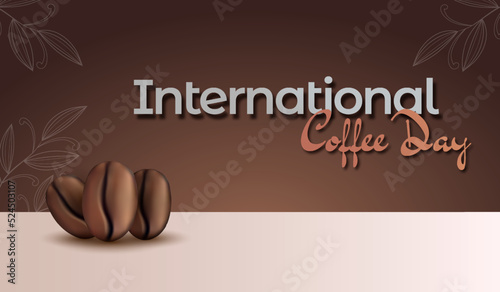 International coffee day vector background illustration suitable for multiple purpose