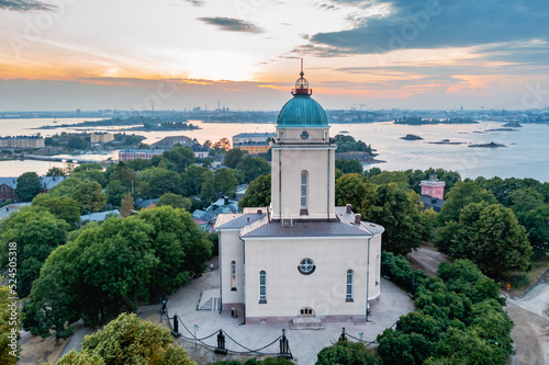 Lighthouse church on the island of Suomenlinna