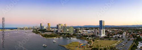 Panorama of Southport and the Gold Coast Broadwater photo