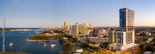 Panorama of Southport and the Gold Coast Broadwater photo