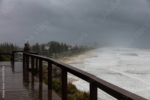 Wild stoms lashing the Gold Coast during a wet La Nina season photo