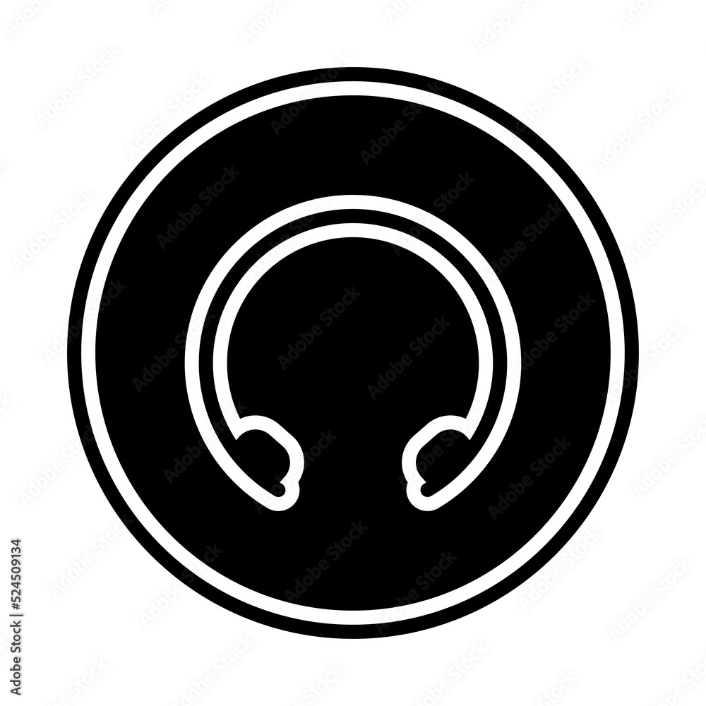 headphone icon button