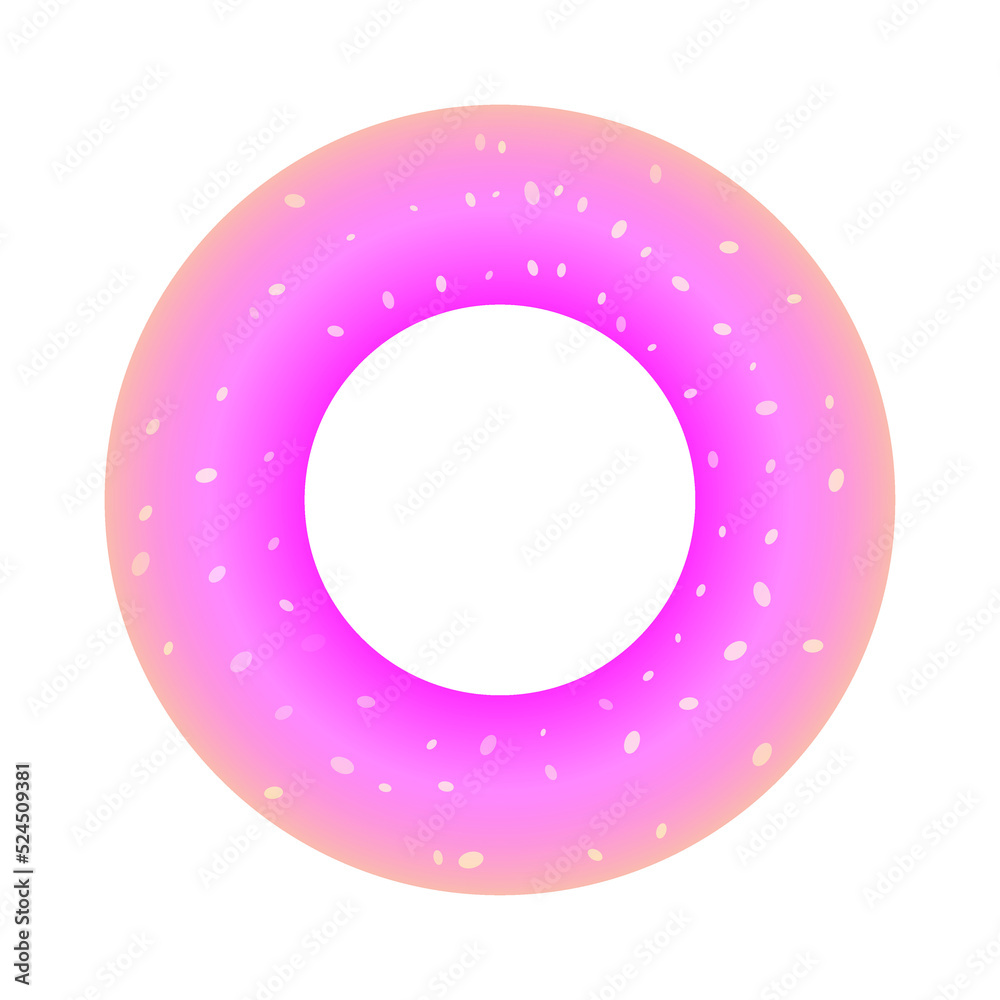 Obraz premium chocolate donut isolated on white