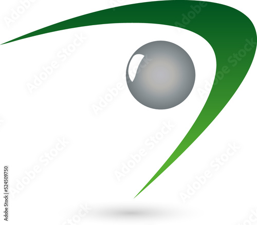 Person in Bewegung, Sport, Fitness, Physiotherapie, Logo