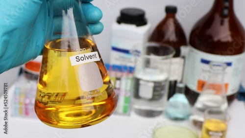 solvent , a chemical used in laboratory or industry and flammable photo