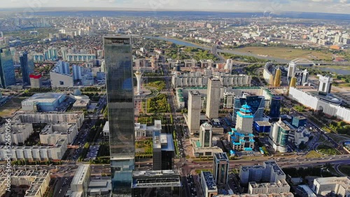 Beautiful aerial view of Abu Dhabi in Astana.