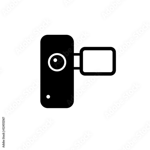 Video camera icon on white background vector