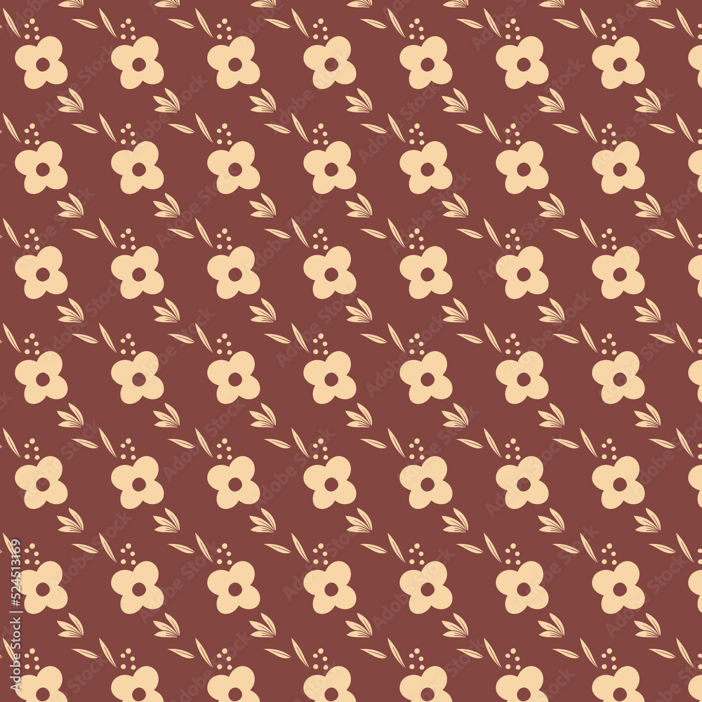 Seamless Flourish Pattern Design Vector Seamless Flourish Pattern Design Vector