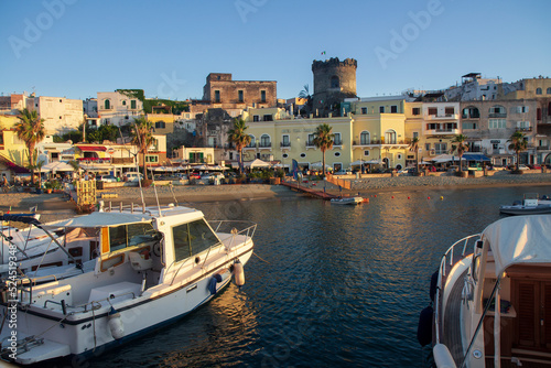 ischia forio italy harbour modern boat photo