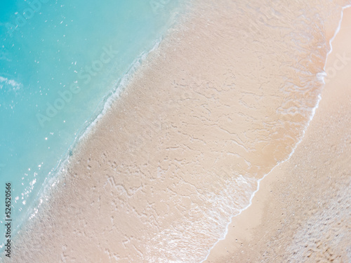 directly above overhead view of sea beach