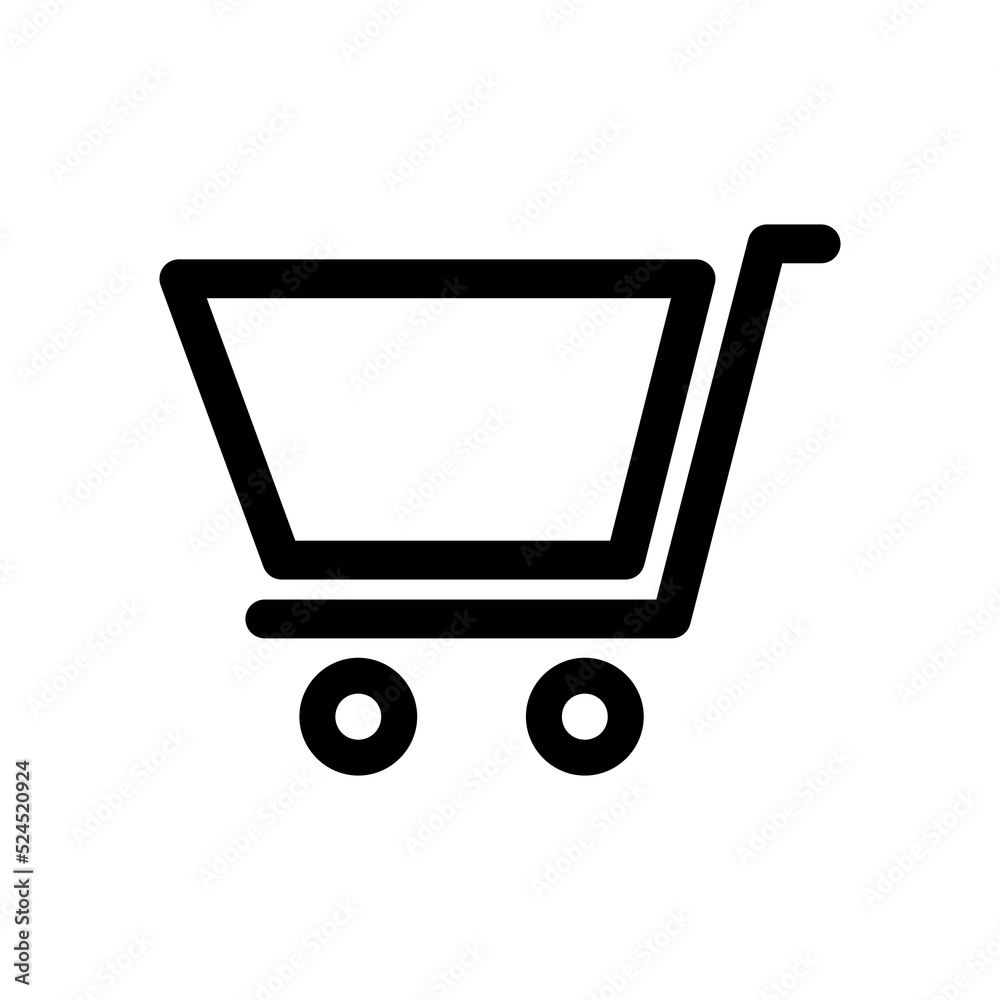 trolley cart icon vector illustration on white background. trolley cart icon vector illustration on white background.